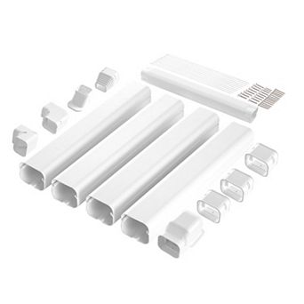 Mini Split Line Set Cover 3-inch W 17.6Ft L, Paintable for Heat Pumps, White