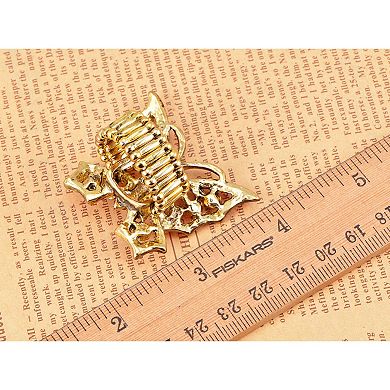 Women's Antique Topaz Folded Wing Butterfly Moth Bug Ring