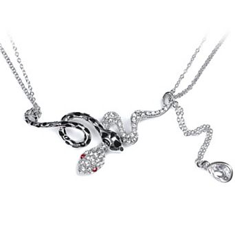 Women's Like Protective Double Snake Family Element Necklace