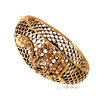 Women's Antique Inspire Slither Snake Filigree Bracelet Bangle Cuff