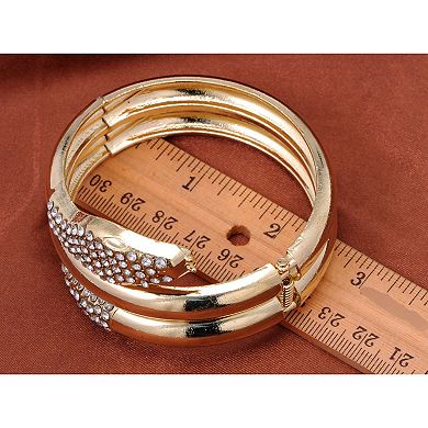 Women's D Snake Coil Embellished Egyptian Cleopatra Style Bracelet
