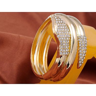 Women's D Snake Coil Embellished Egyptian Cleopatra Style Bracelet