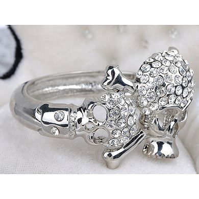 Women's Skull Crossbone Cuff Bangle Bracelet