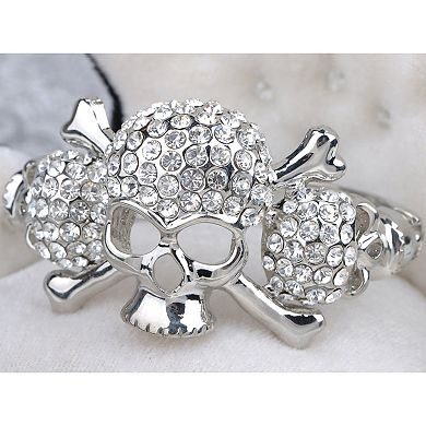 Women's Skull Crossbone Cuff Bangle Bracelet