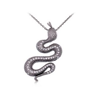 Women's Reptile Slithering Snake Pendant Necklace