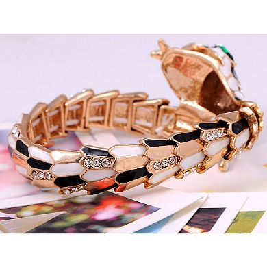Women's Egyptian Style D Coiling Snake Bangle With Accenting