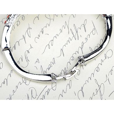 Women's Red Twin Serpents Snake Cuff Bracelet Bangle