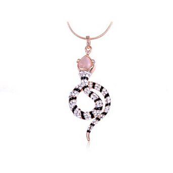 Women's Head Jeweled Snake Pleasant Surprise Welcoming Necklace