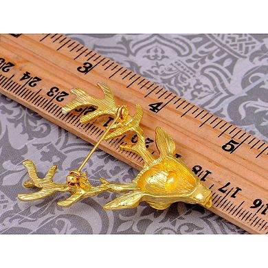 Women's Vintage Retro Deer Antler Stag Moose Elk Head Animal Ring