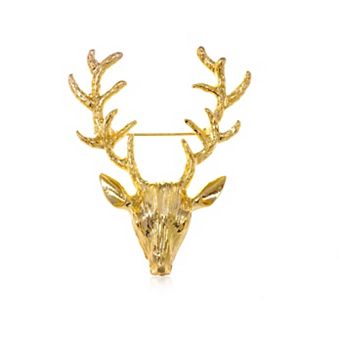 Women's Vintage Retro Deer Antler Stag Moose Elk Head Animal Ring
