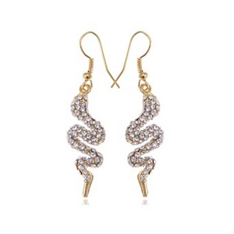Women's Beautiful Stunning Snake Dangle Fishhook Earrings