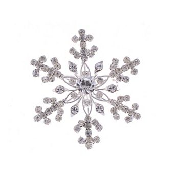 Women's Winter Festive Snowflake Brooch Pin