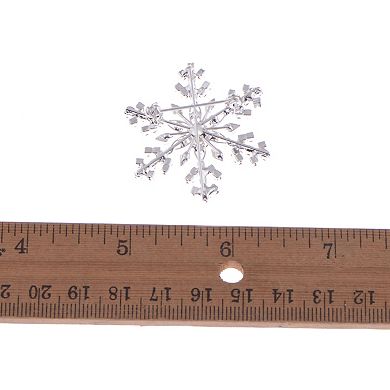 Women's Winter Festive Snowflake Brooch Pin