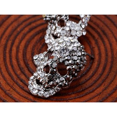 Women's Cutout Scary Skull Head Stud Earrings