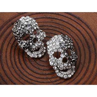 Women's Cutout Scary Skull Head Stud Earrings