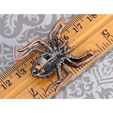 Women's Jet Spider Insect Bug Pin Brooch