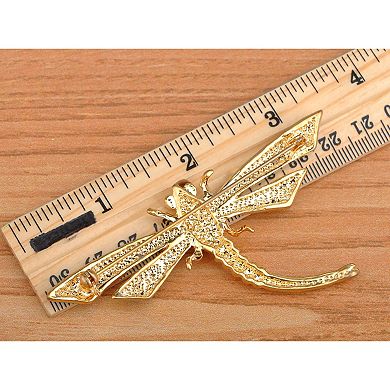 Women's Pearlescent Red Dragonfly Brooch Pin