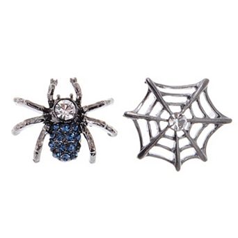 Women's Gun Spider Web Earrings Halloween