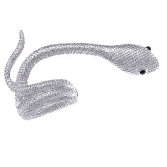 Women's Long Coiled Slithering Snake Three Finger Statement Stretch Ring