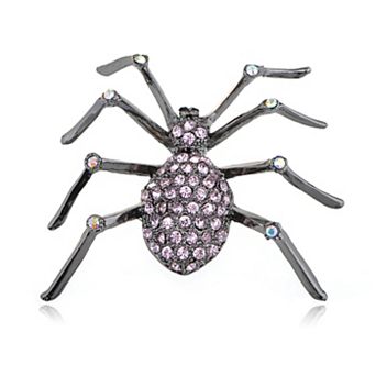 Women's Amethyst Widow Spider Pin Brooch