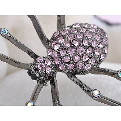 Women's Amethyst Widow Spider Pin Brooch