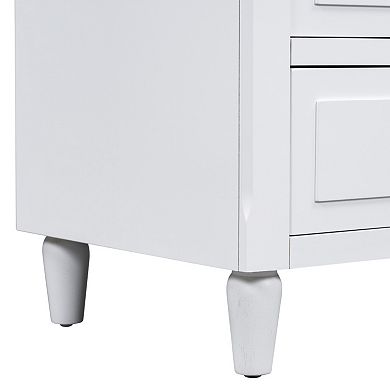 28'' Nightstand with 3 Spacious Drawers, Smooth Gliding Rails,for Bedroom, Living Room, Office