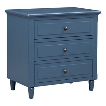 28'' Nightstand with 3 Spacious Drawers, Smooth Gliding Rails,for Bedroom, Living Room, Office