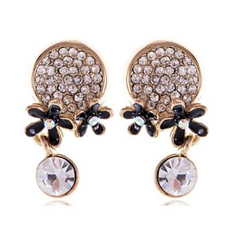 Women's Enamel Flowers Stud Earrings