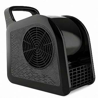 High Velocity Utility Floor Fan 3 Speed Pivoting Air Mover with 2 Outlets 355 CFM 1 pc Black