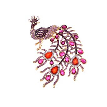 Women's Shine Peacock Bird Animal Brooch Pins