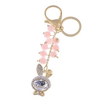 Women's Beaded Lucky Bunny Rabbit Keychain