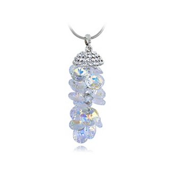 Women's Iridescent Gemss Dangle Pendant Necklace