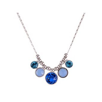 Women's Milk Opal Zircon Bead Spotlights Dangle Necklace Jewelry
