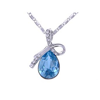 Women's Elements Aquamarine Bow Necklace