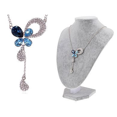 Women's Silver Teardrop Anniversary Necklace