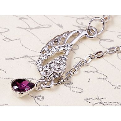 Women's Amethyst Elements Swan Wing Necklace
