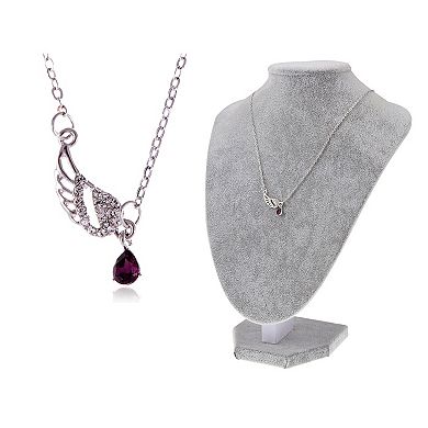 Women's Amethyst Elements Swan Wing Necklace