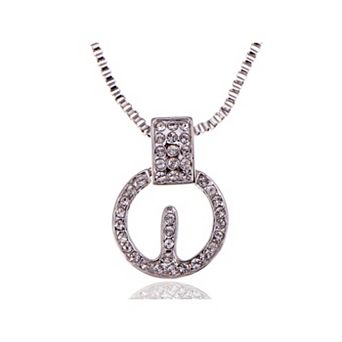 Women's Silver Elements Hydrogen Atom Esque Necklace