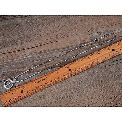Women's Silver Elements Hydrogen Atom Esque Necklace