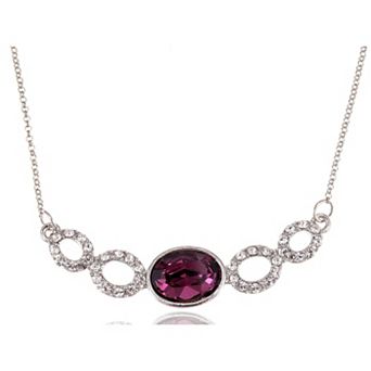 Women's Elements Amethyst Silver Hoops Glory Necklace