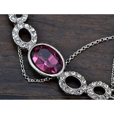 Women's Elements Amethyst Silver Hoops Glory Necklace