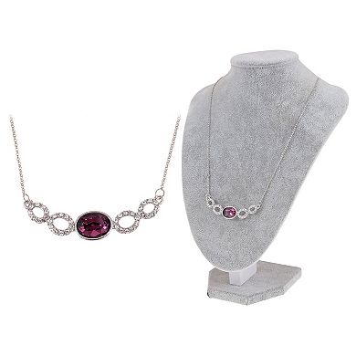 Women's Elements Amethyst Silver Hoops Glory Necklace