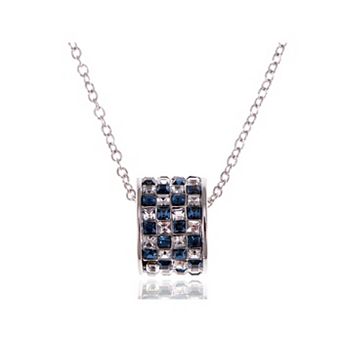 Women's Sapphire Shadow Elements Ring Power Key Of Life Necklace