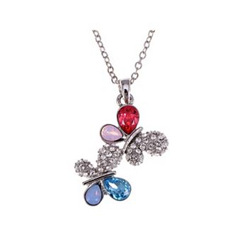 Women's Multicoloured Elements Butterflies Wafting Necklace