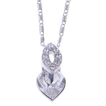 Women's Shadow Silver Elements Heart Necklace