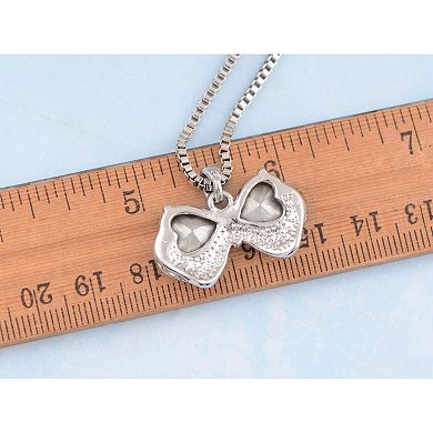 Women's Element Encrusted Classic Bow Pendant Necklace