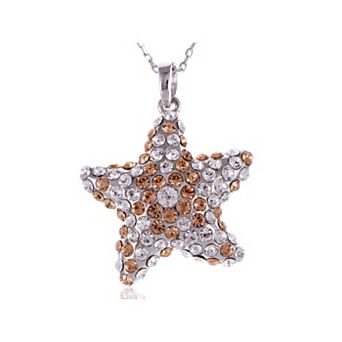 Women's Light Peach Silver Elements Starfish Necklace
