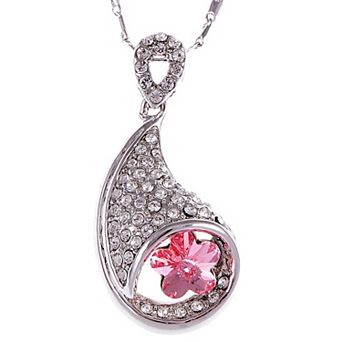 Women's Silver Flower Center Of Husk Necklace