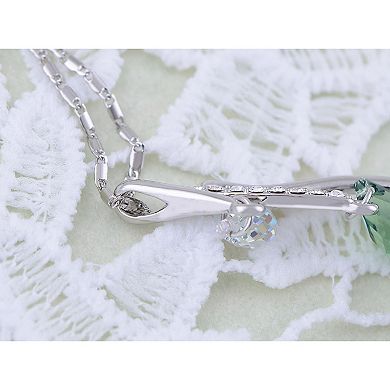 Women's Multicolor Trio Elements Pendant Teardrop Necklace