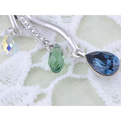 Women's Multicolor Trio Elements Pendant Teardrop Necklace